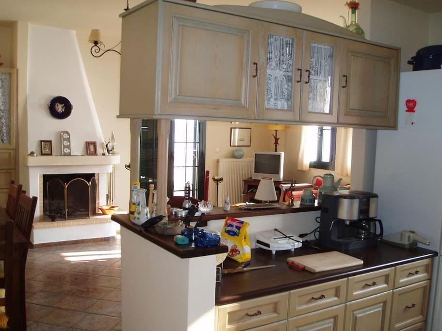 Villa With Breathtaking Views And Private Beach Agios Dimitrios  Eksteriør bilde